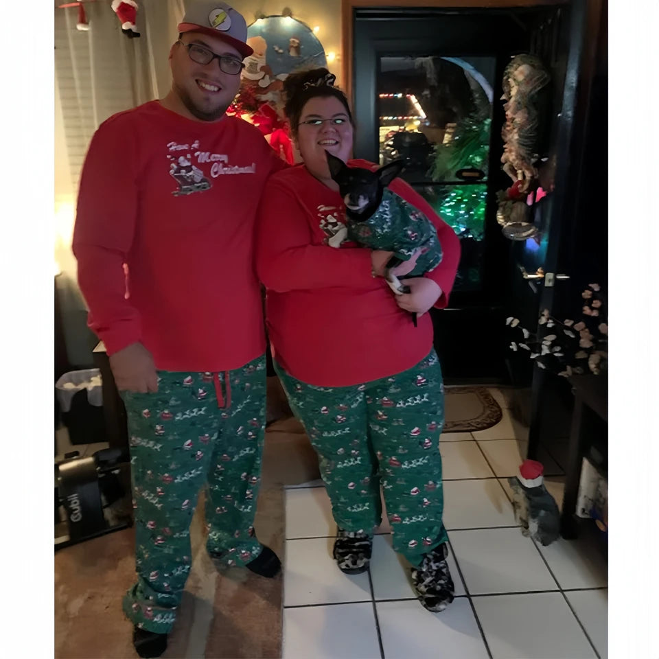 Cotton Santa Claus Print Christmas Matching Pajamas for The Whole Family Loungewear Women Men Pajama Children's Boy Girl Pijama