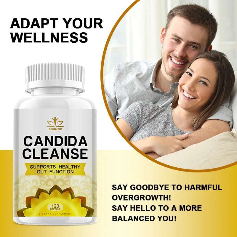 Candida Cleanse Complex-with Digestive Enzymes -Probiotics and Herbal Formula for Better Digestion, Gut Cleansing and Immunity