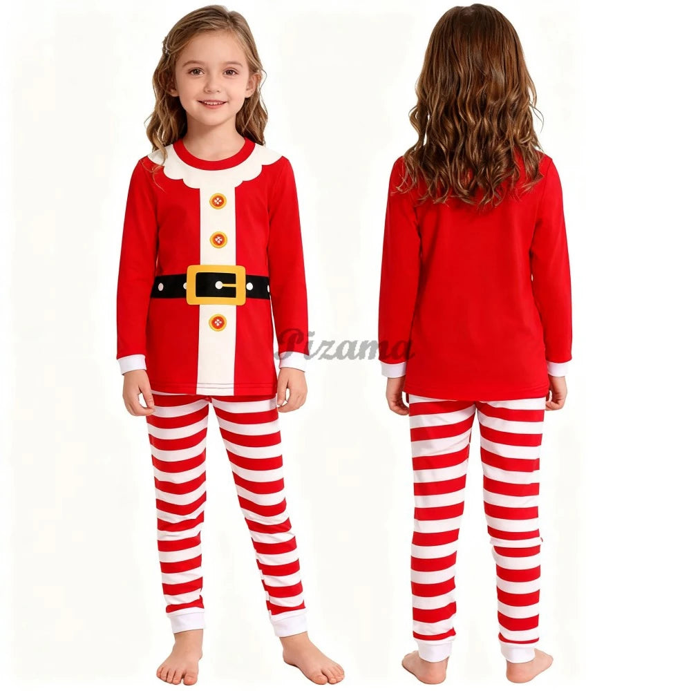 Kids Christmas Pajamas Sets Children's Santa Claus Striped Boys Pyjamas Girls Pijamas Nightwear Homewear Baby Christmas Pyjamas