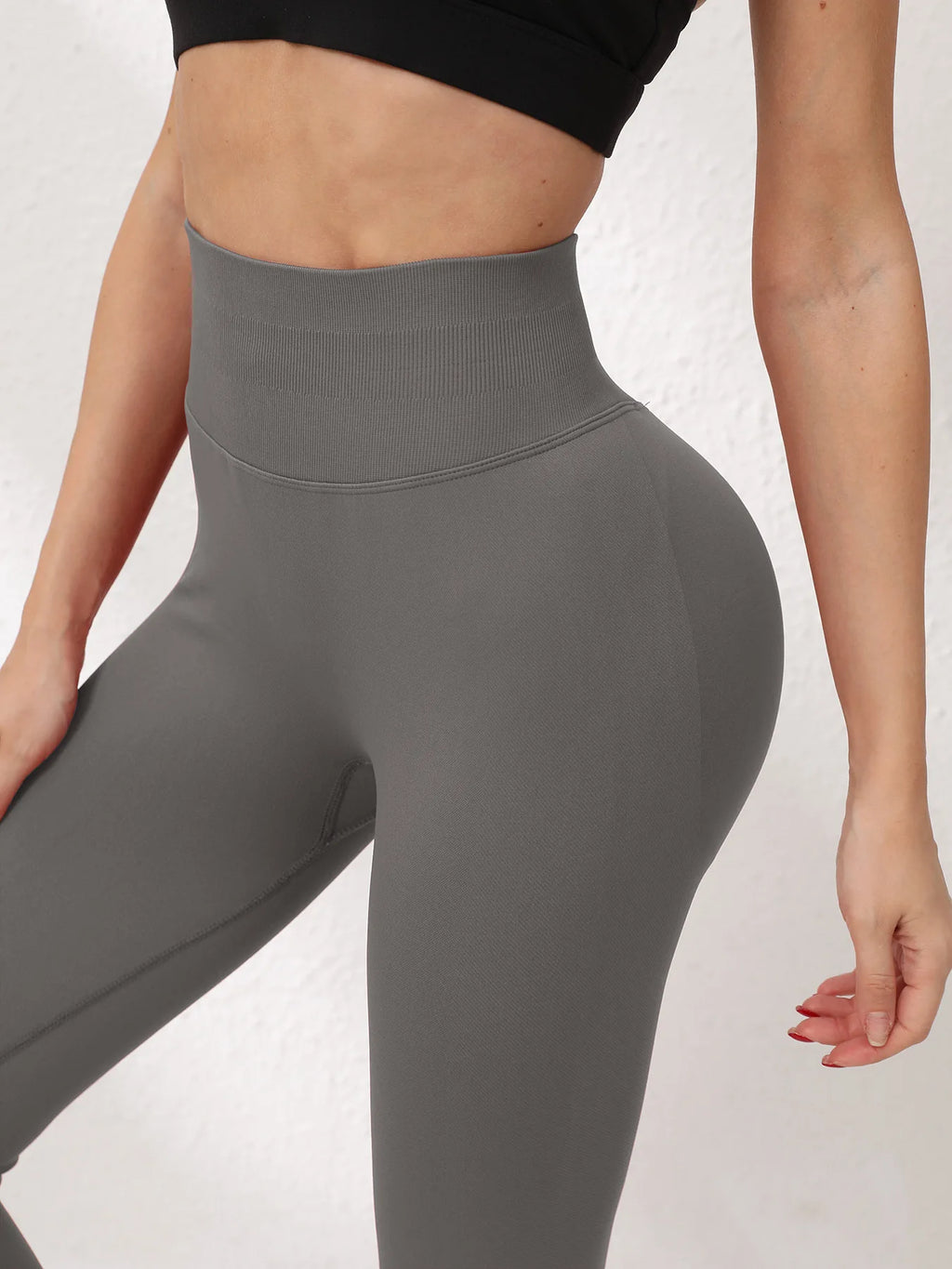 High Waisted Butt Liftting Leggings Fashion Yoga Leggings Seamless Tummy Control Proof Workout Tights Gym Fitness Training Pants