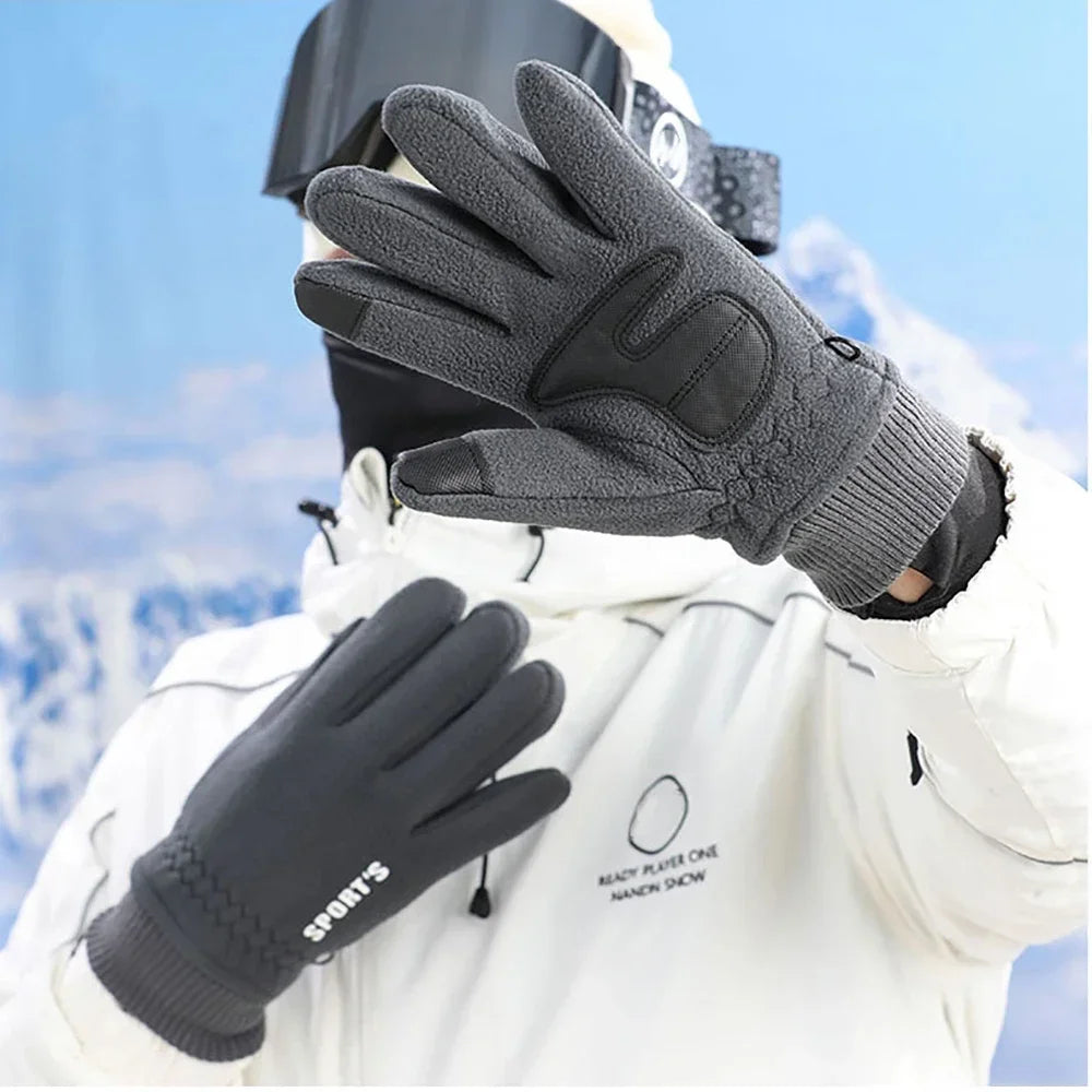 Winter Warm Touch Screen Gloves Thermal Knit Anti-slip Lined for Outdoor Cycling Warm Ski Snowboard Cold Weather Gloves