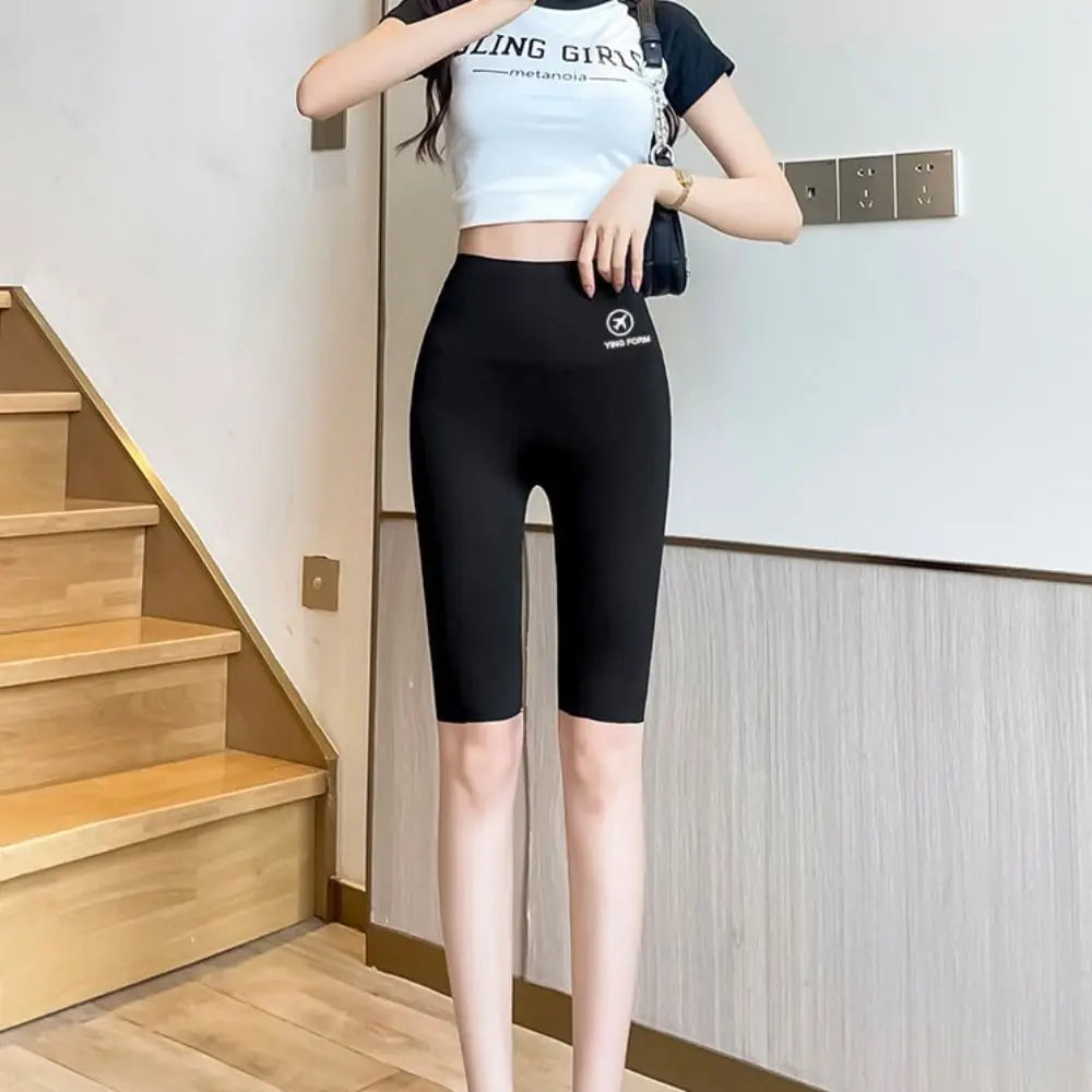 Tight Hip Lift Yoga Shorts Elastic Peach Butt Tummy Control Women Leggings Butt Lifter Breathable Biker Shorts Female