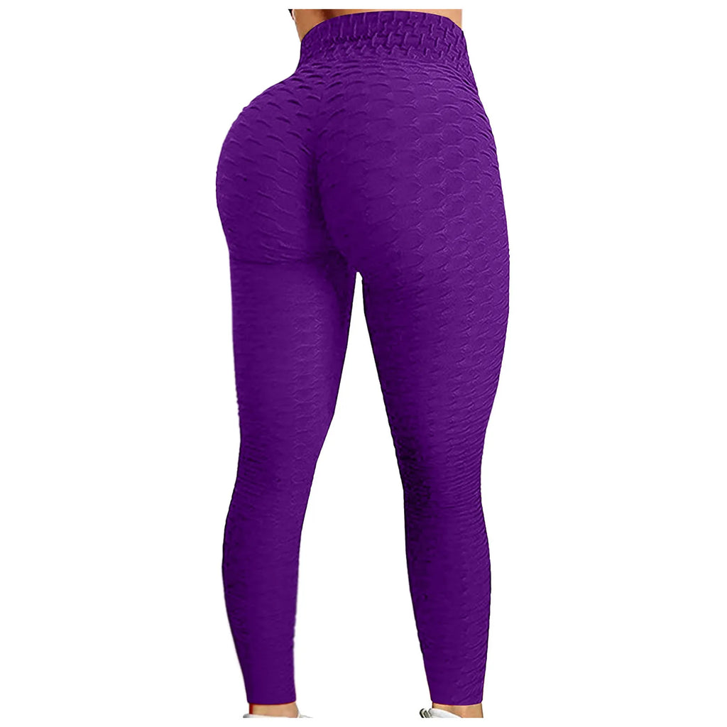 Workout Yoga Leggings Pants Butt Lifting Scrunch Booty Leggings Tummy Control Women High Waisted Gym Tights Anti Cellulite