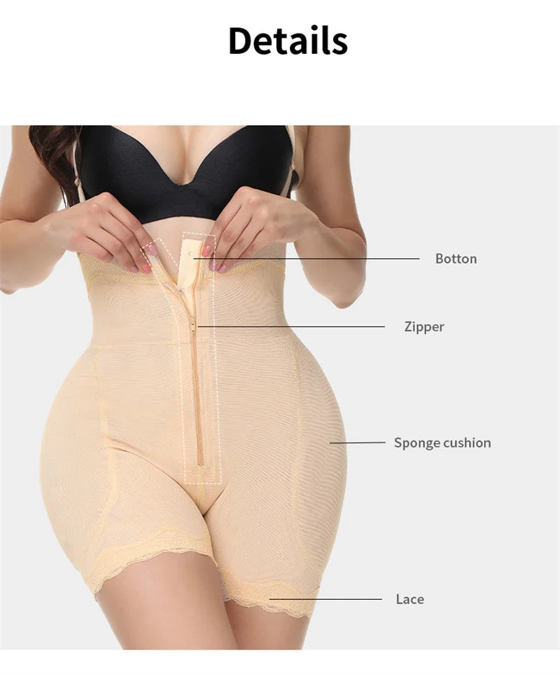 GUUDIA Hook Zipper Fajas Colombianas Butt Lifter Hip Enhancer Tummy Control Panties Body Shaper PantyBooty Enhance Shapewear