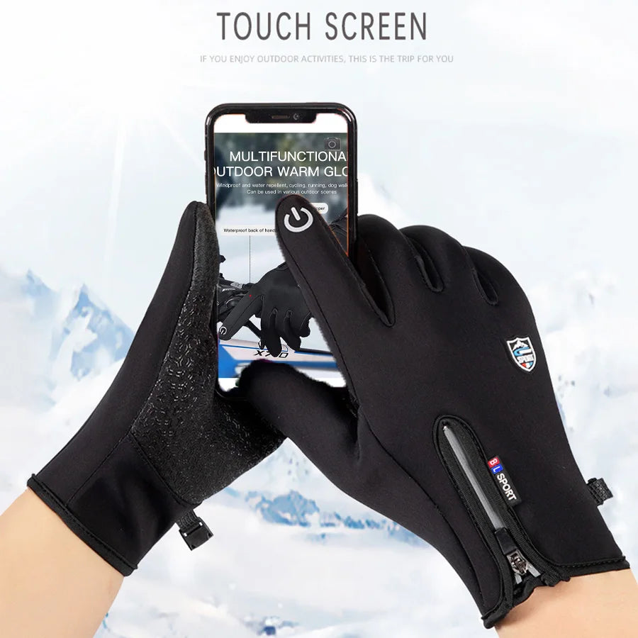 Winter Thermal Gloves for Men and Women, Touch Screen Fingers Waterproof Windproof Anti Slip Warm Gloves for Hiking Driving