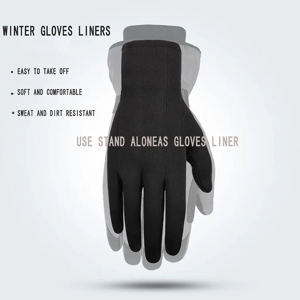 Ski Gloves Liners Thermal Warm Touch Screen Gloves ,Suit for Men &Women Cycling&Running Thin & Lightweight Winter Gloves