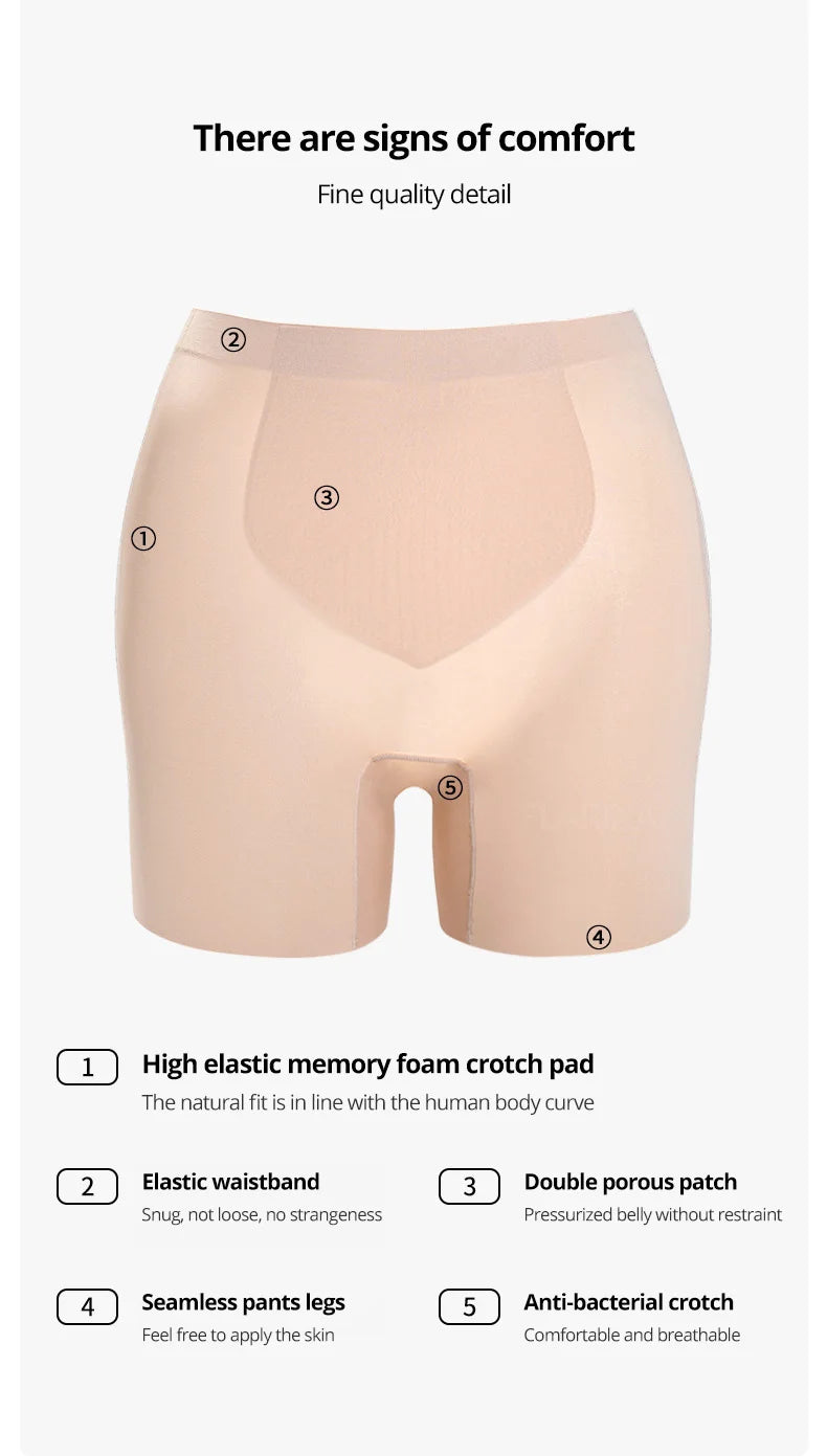 Flarixa Padded High Waist Shorts Butt Enhancer Shaper Buttock Lifting Panties Tummy Control Body Shaper With Butt Pads Shapewear