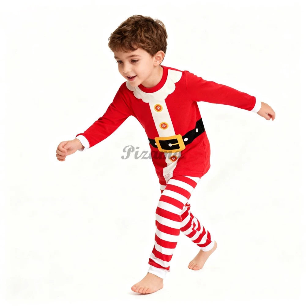 Kids Christmas Pajamas Sets Children's Santa Claus Striped Boys Pyjamas Girls Pijamas Nightwear Homewear Baby Christmas Pyjamas