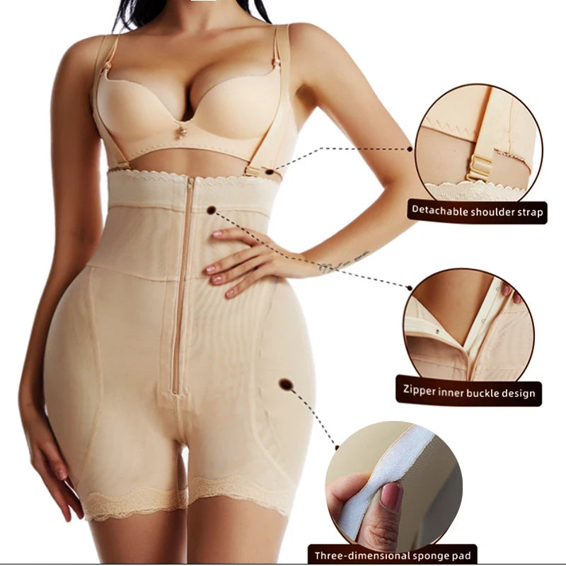 GUUDIA Hook Zipper Fajas Colombianas Butt Lifter Hip Enhancer Tummy Control Panties Body Shaper PantyBooty Enhance Shapewear