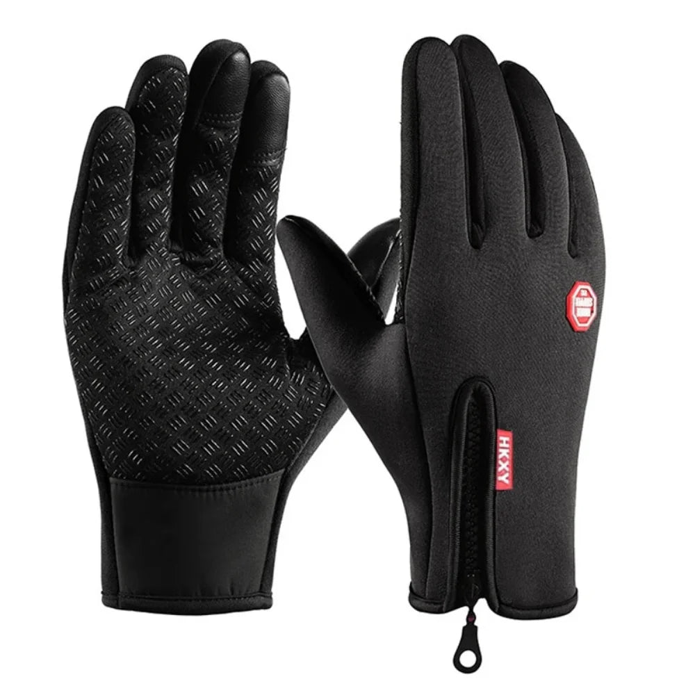 Winter Warm Cycling Gloves Bicycle Warm Touchscreen Full Finger Glove Waterproof Outdoor Bike Skiing Fishing Motorcycle Riding