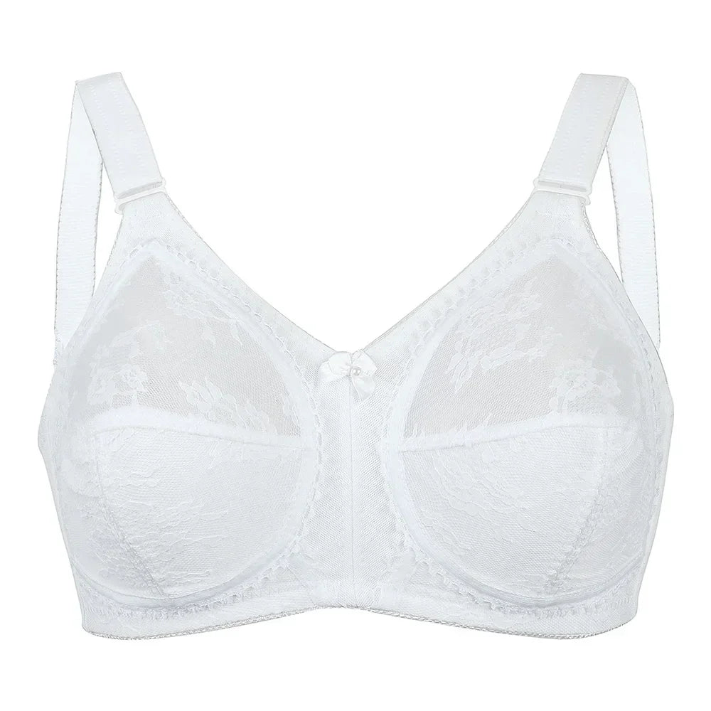 Big Minimizer Bras Large Size Lace Bra Women Sexy Unlined Full Coverage Ultra Thin Wireless Adjusted-straps Underwear Sujetador