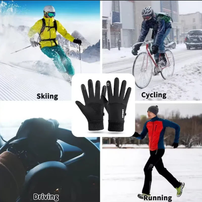 Winter Gloves Men Women Touch Screen Warm Gloves Water Resistant Windproof Thermal Gloves for Driving Running Ski Riding Sport