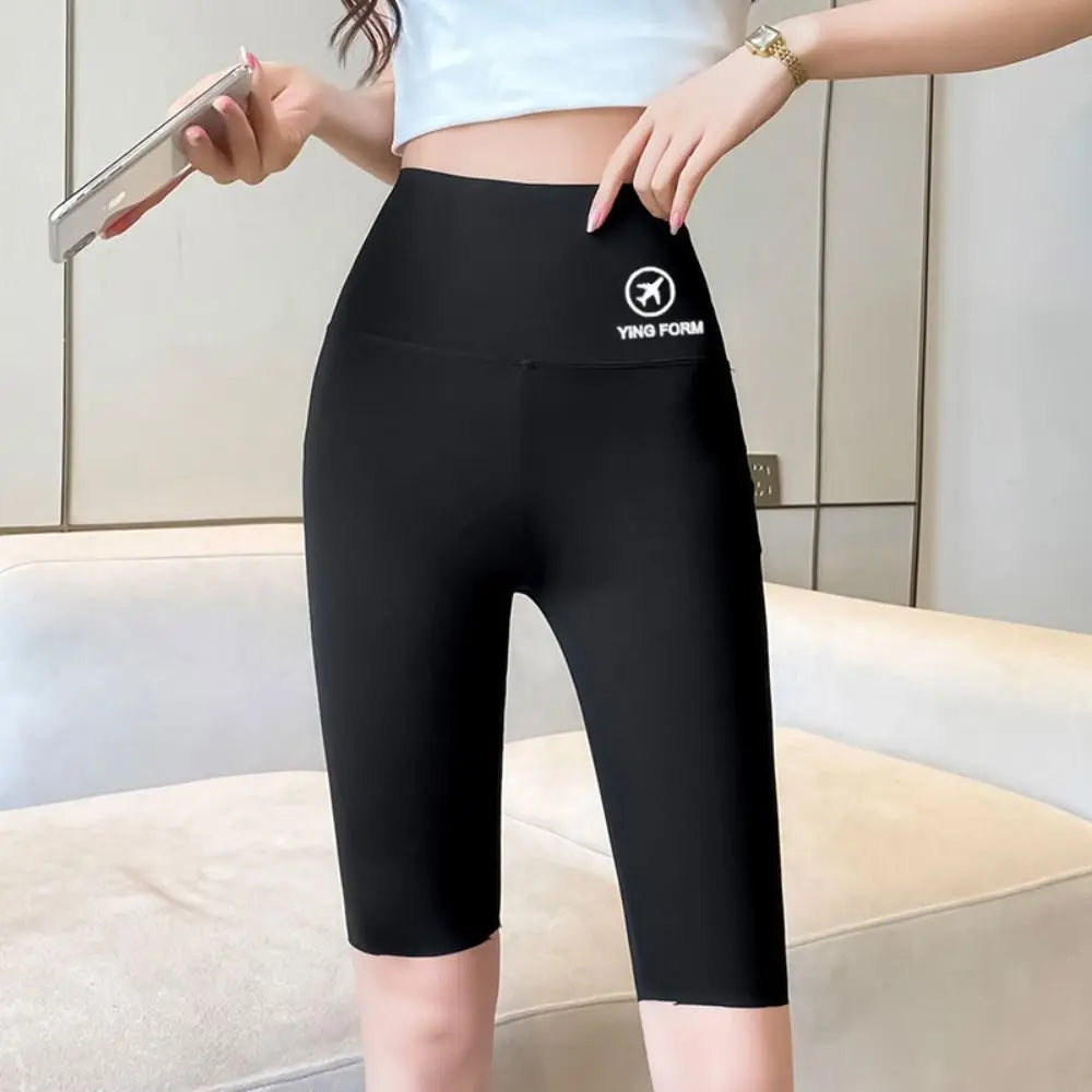 Tight Hip Lift Yoga Shorts Elastic Peach Butt Tummy Control Women Leggings Butt Lifter Breathable Biker Shorts Female