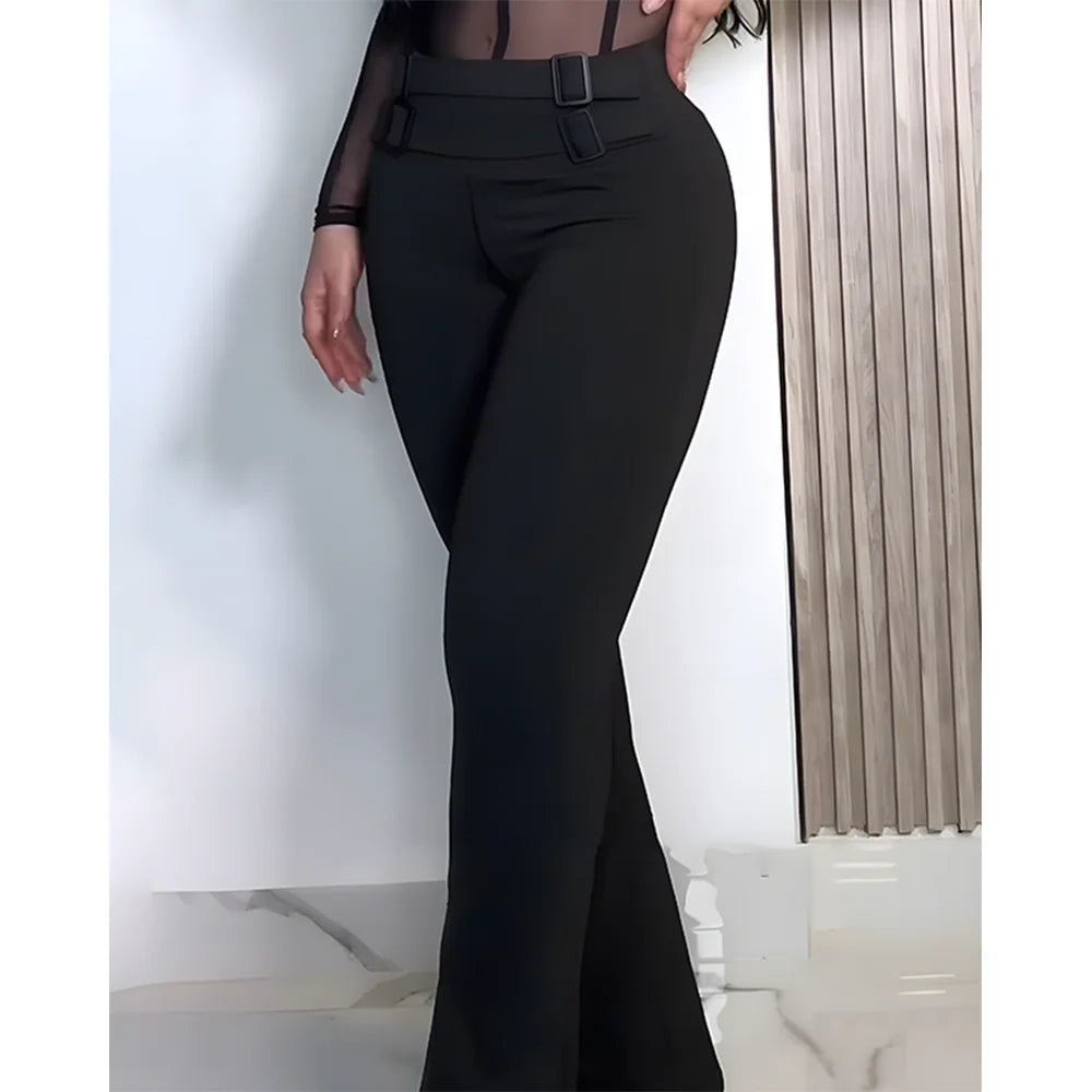 Women Butt Lifter Leggings High Waisted Tummy Control Flared Pants Slim Fit Booty Lifting Yoga Pants Stretchy Workout Leggings