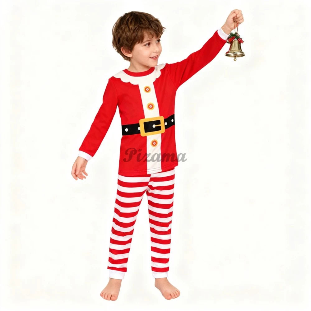 Kids Christmas Pajamas Sets Children's Santa Claus Striped Boys Pyjamas Girls Pijamas Nightwear Homewear Baby Christmas Pyjamas