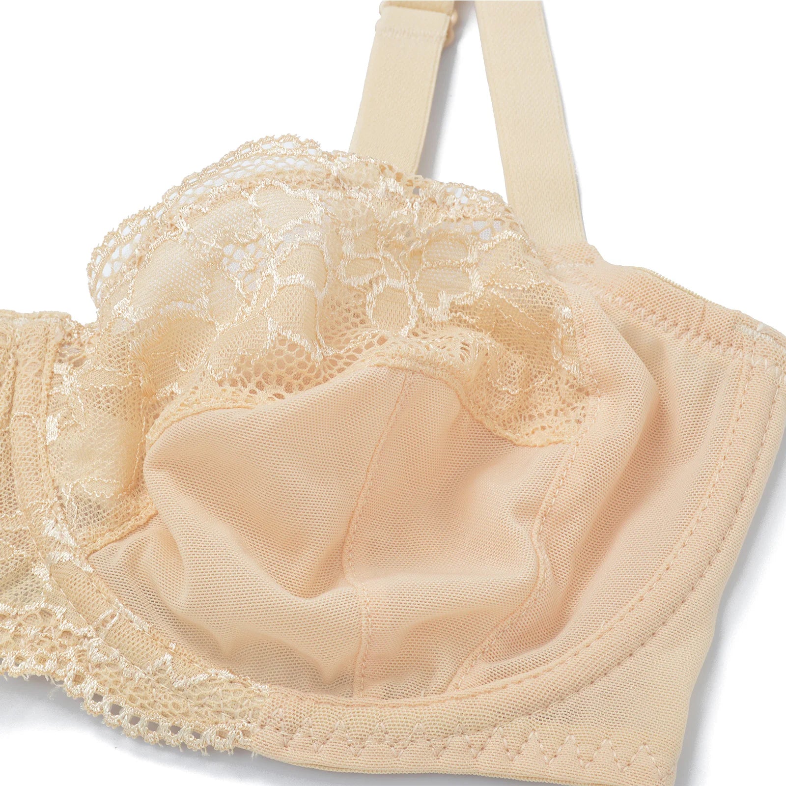 New Big Size Women Bra Full Coverage Minimizer Lace Floral Embrodiery Mesh Bras Underwire B C D E F G H Cup 34 36 38 40 42 44 46