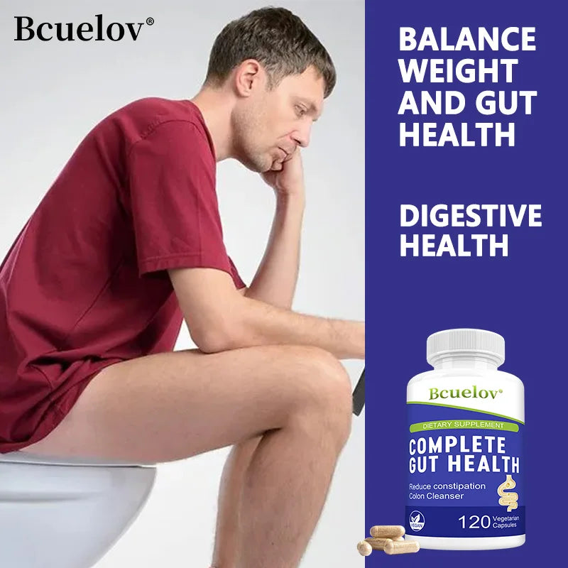 Gut Health Supplements Capsules- Improve Digestive Comfort, Cleanse Detox Intestine and Colon Support, Boost Immunity