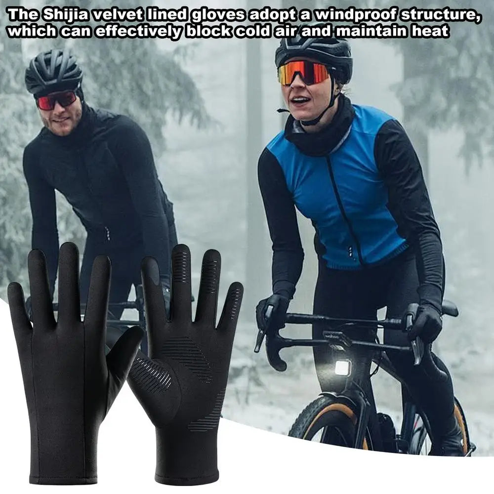 Winter Liner Gloves Non-Slip Warm Full Fingers Thermal Ski Gloves Windproof Touchscreen Gloves For Cycling Driving Hiking