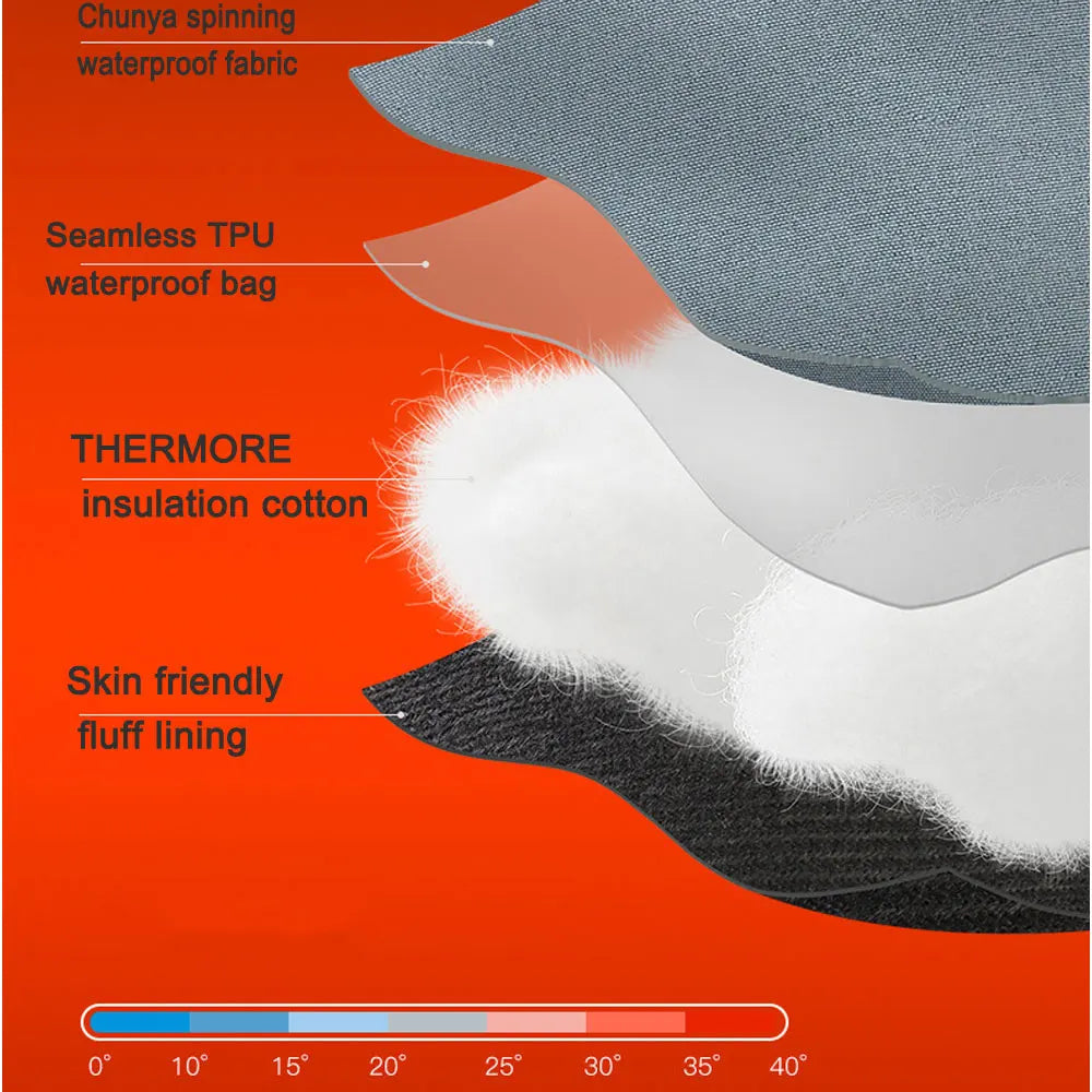 Men Winter Waterproof Cycling Gloves Outdoor Sports Running Motorcycle Ski Touch Screen Fleece Gloves Non-slip Warm Full Fingers