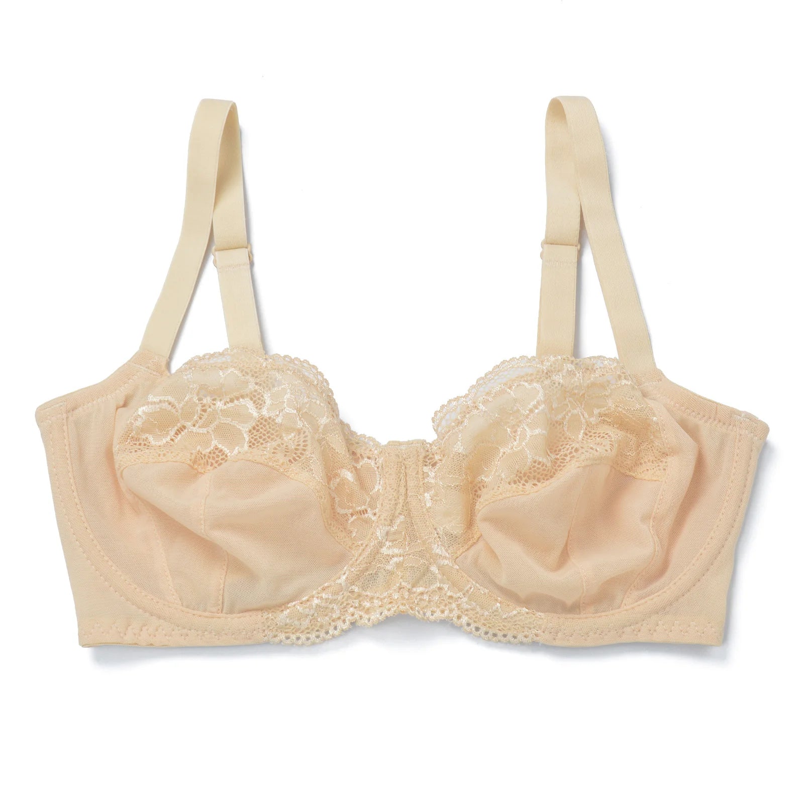 New Big Size Women Bra Full Coverage Minimizer Lace Floral Embrodiery Mesh Bras Underwire B C D E F G H Cup 34 36 38 40 42 44 46