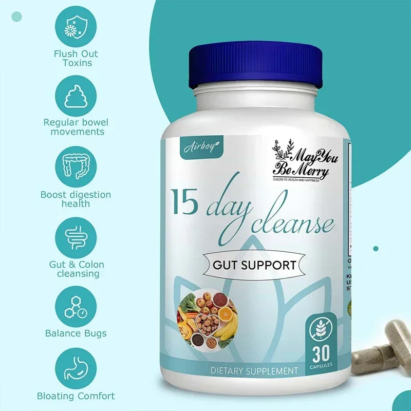 15 Day Cleanse and Detox - Supports Intestinal & Digestive Health, Relieves Bloating, Replenishes Energy, and Improves Immunity