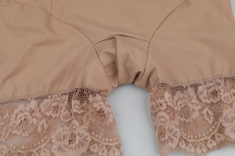 Full Body Shaper Women Bodysuit Shapewear Double V Neck Floral Lace Underwear Tummy Control Butt Lifter Thigh Slimmer Fajas XXXL