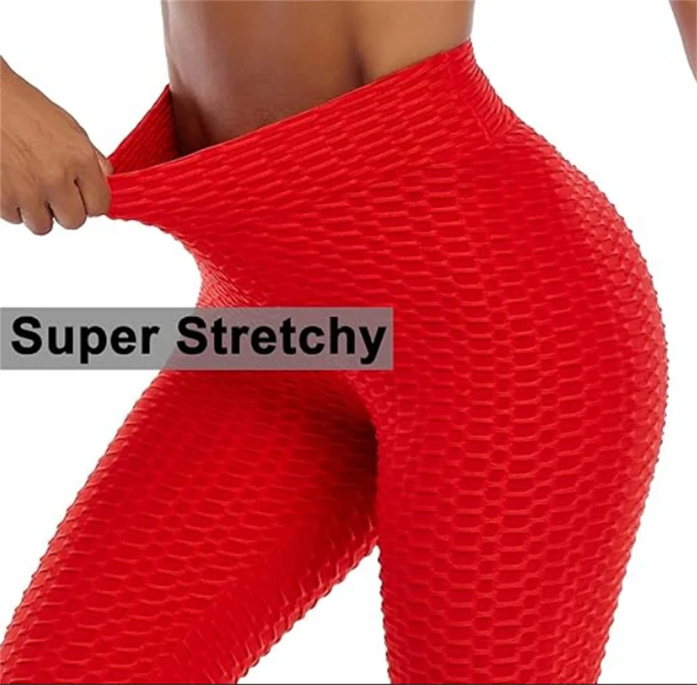 Workout Yoga Leggings Pants Butt Lifting Scrunch Booty Leggings Tummy Control Women High Waisted Gym Tights Anti Cellulite