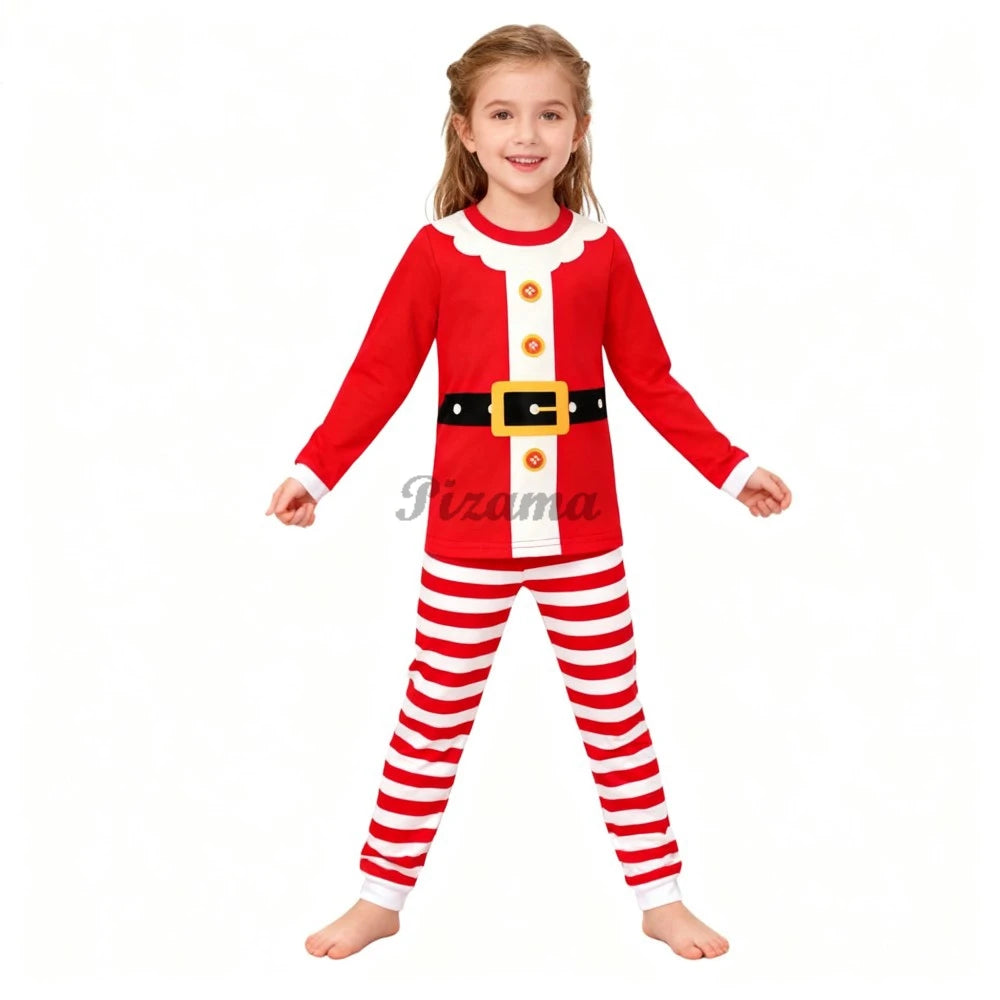 Kids Christmas Pajamas Sets Children's Santa Claus Striped Boys Pyjamas Girls Pijamas Nightwear Homewear Baby Christmas Pyjamas