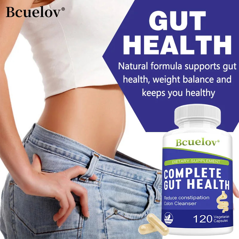 Gut Health Supplements Capsules- Improve Digestive Comfort, Cleanse Detox Intestine and Colon Support, Boost Immunity