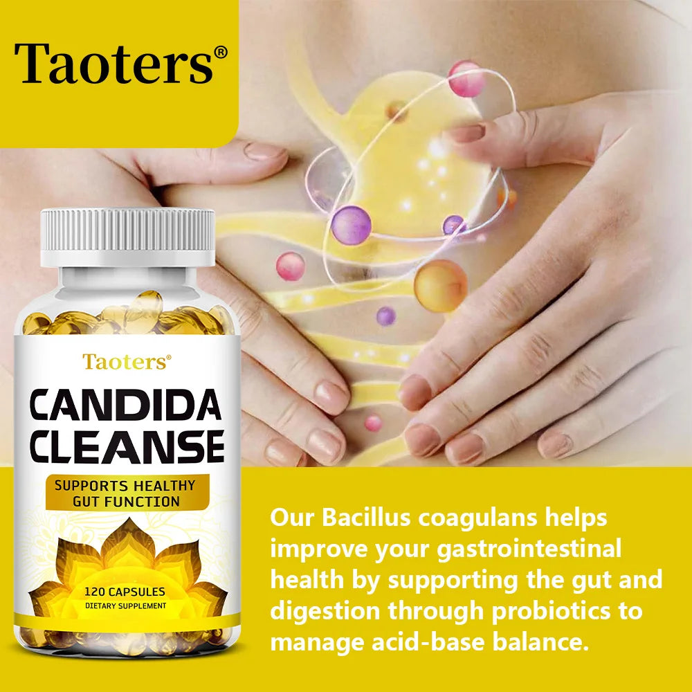 Candida Cleanse - Intestinal and Colon Support, Suitable for Men and Women, Cleansing and Detoxifying, Balance Digestion
