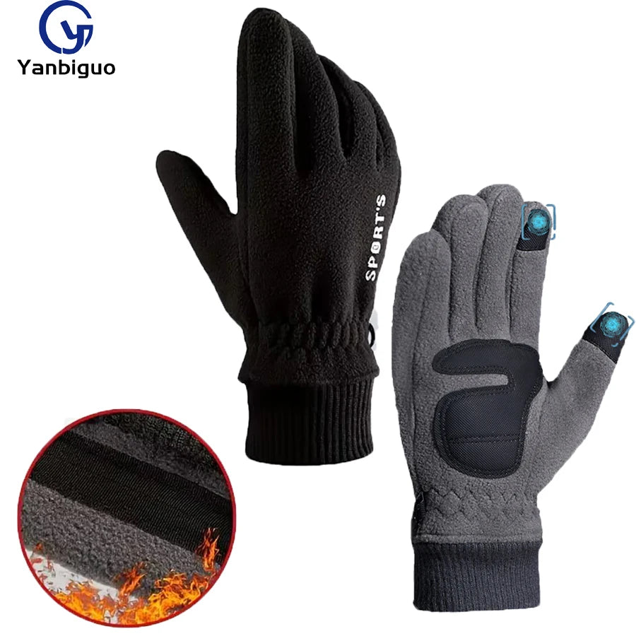 Winter Warm Touch Screen Gloves Thermal Knit Anti-slip Lined for Outdoor Cycling Warm Ski Snowboard Cold Weather Gloves