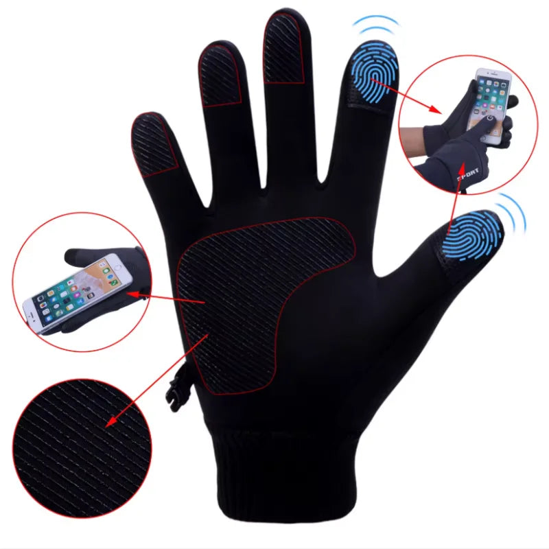 Winter Gloves Men Women Touch Screen Warm Gloves Water Resistant Windproof Thermal Gloves for Driving Running Ski Riding Sport