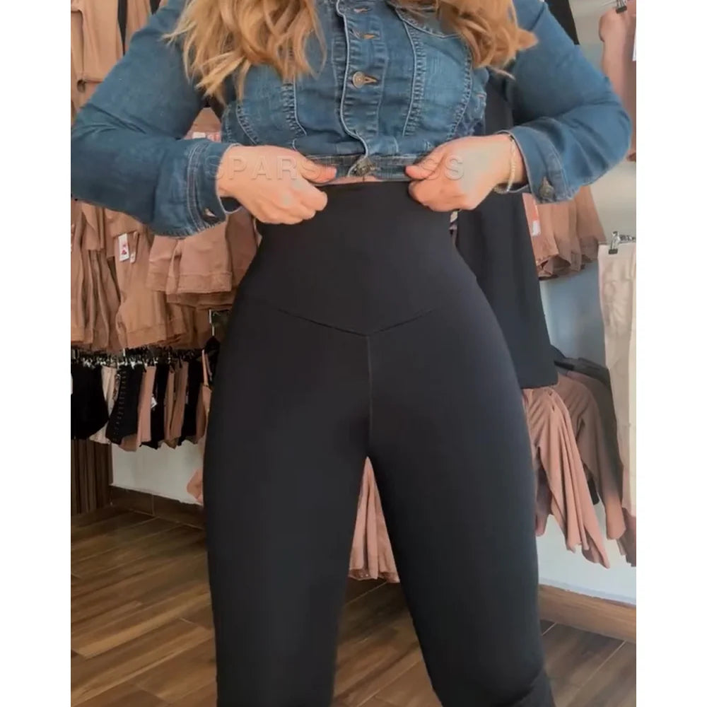 Women Butt Lifter Leggings High Waisted Tummy Control Flared Pants Slim Fit Booty Lifting Yoga Pants Stretchy Workout Leggings