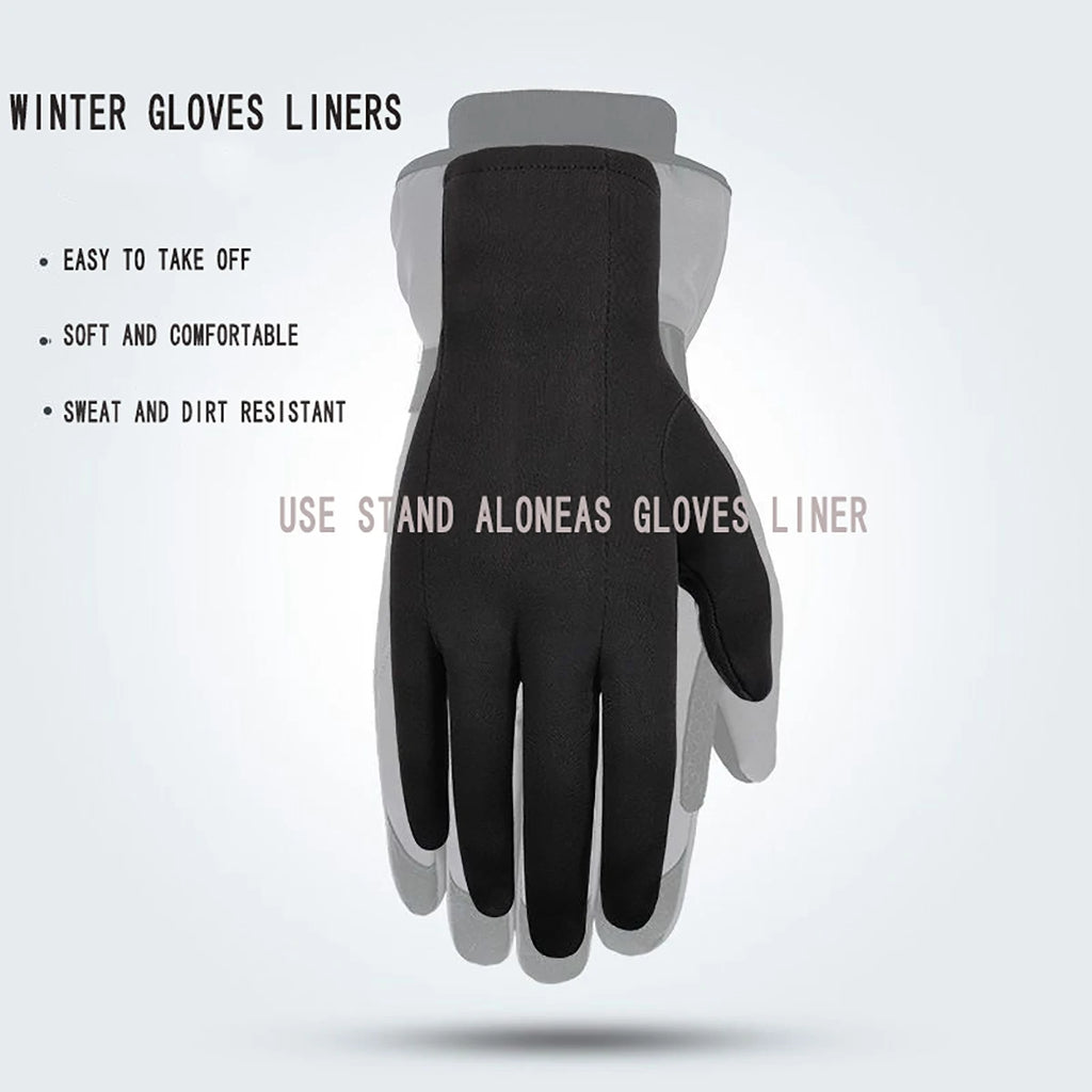 Ski Gloves Liners Thermal Warm Touch Screen Gloves ,Suit for Men &Women Cycling&Running Thin Lightweight Winter Gloves