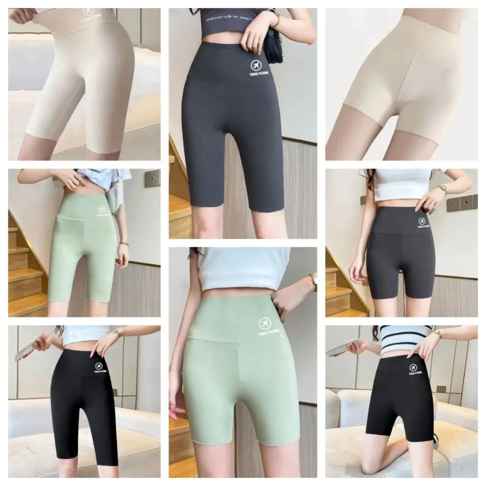 Tight Hip Lift Yoga Shorts Elastic Peach Butt Tummy Control Women Leggings Butt Lifter Breathable Biker Shorts Female