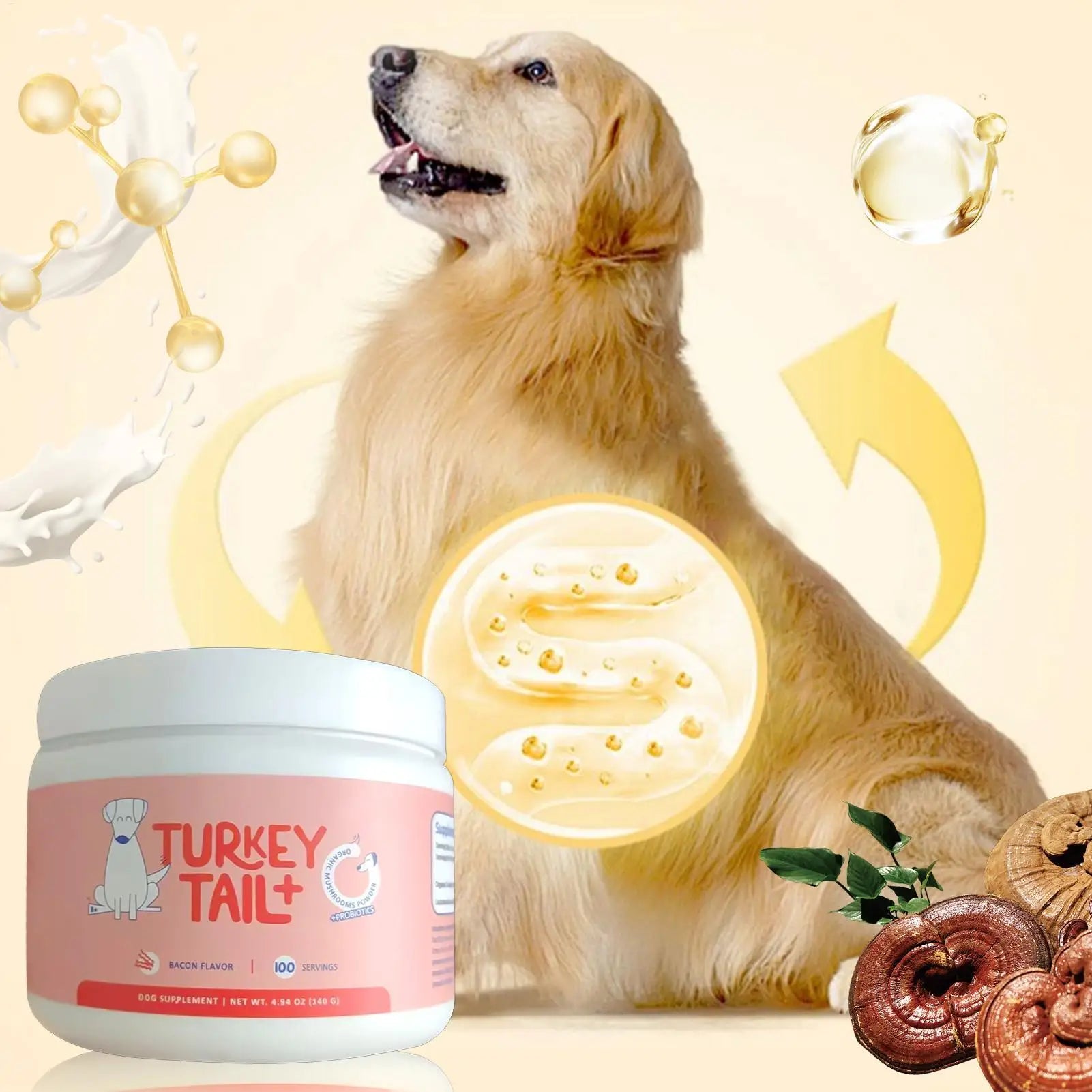 Dog intestinal flora regulation Dog Digestive Support Improved Digestion Supplement Pet Supplies for Puppy Travel Wellness