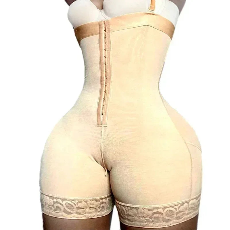 High Compression Shapewear Fajas Colombianas Butt Lifter Lace Waist Trainer Body Shaper Corset for Tummy Control Panties Girdles
