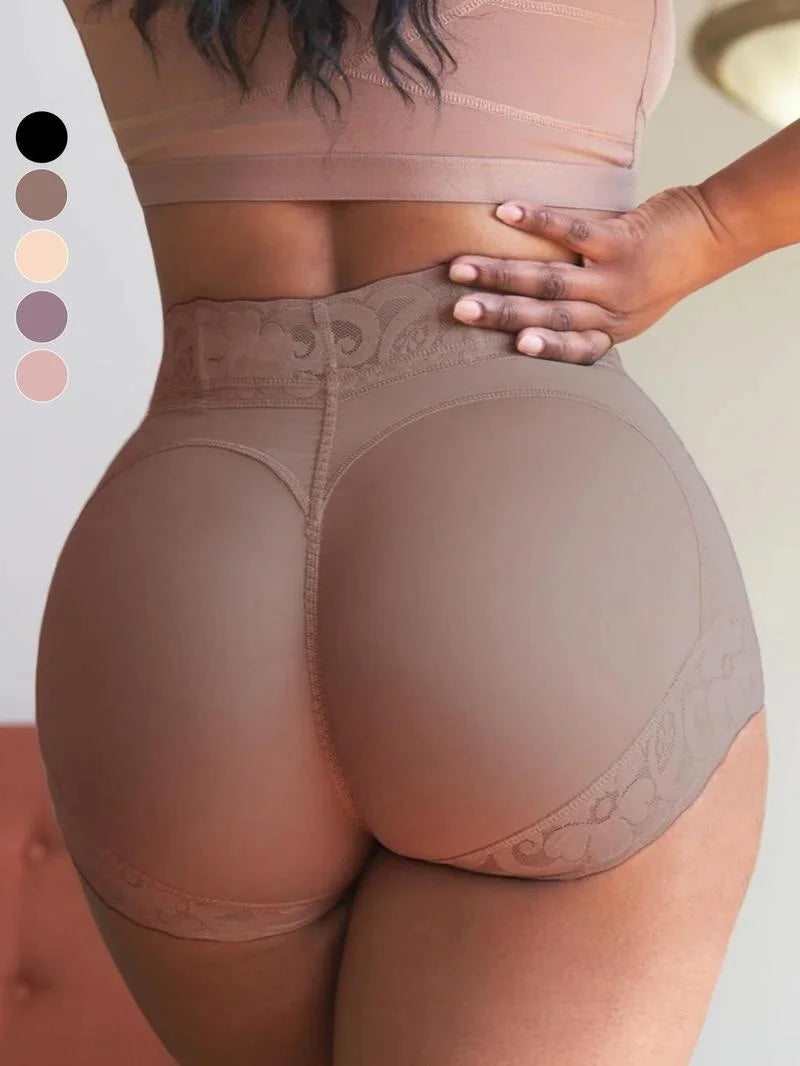 Fajas Shapewear for Women High Waist Tummy Control Panty Butt Lifter Invisible Lace Trim Seamless Shaper Shorts Gym Wedding