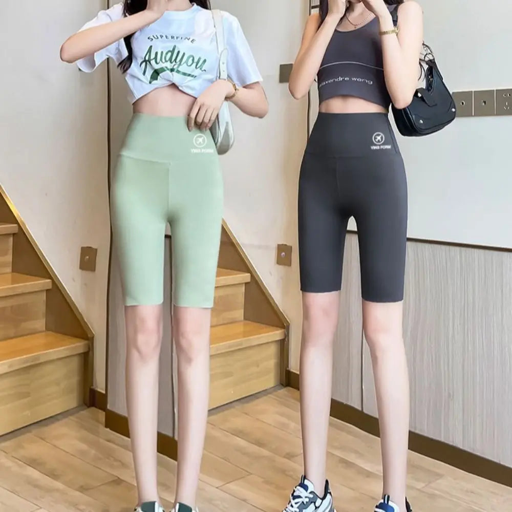 Tight Hip Lift Yoga Shorts Elastic Peach Butt Tummy Control Women Leggings Butt Lifter Breathable Biker Shorts Female
