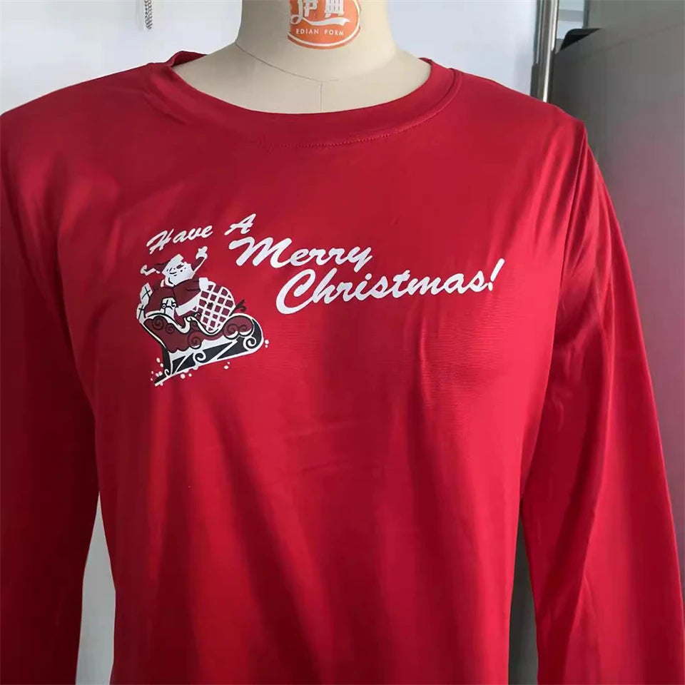 Cotton Santa Claus Print Christmas Matching Pajamas for The Whole Family Loungewear Women Men Pajama Children's Boy Girl Pijama