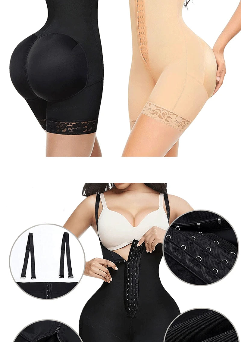 Fajas Colombianas Shapewear Women Tummy Control Butt Lifter Body Shaper High Compression Reducing and Shaping Girdles