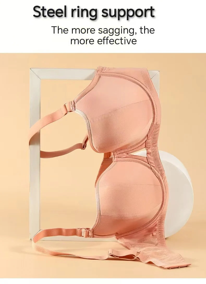 Plus Size Minimizer Bra for Women Underwire Full Coverage Anti-sagging Breathable Gathered DEFG Cup Supportive Lingerie