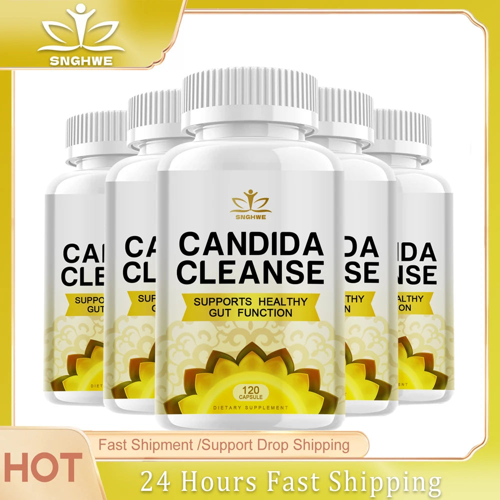 Candida Cleanse Complex-with Digestive Enzymes -Probiotics and Herbal Formula for Better Digestion, Gut Cleansing and Immunity