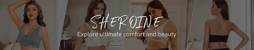 Sheroine Plus Size Minimizer Bra Full Coverage Underwire Plunge Bra with Floral Lace Mesh for Big Breast Support & Comfort