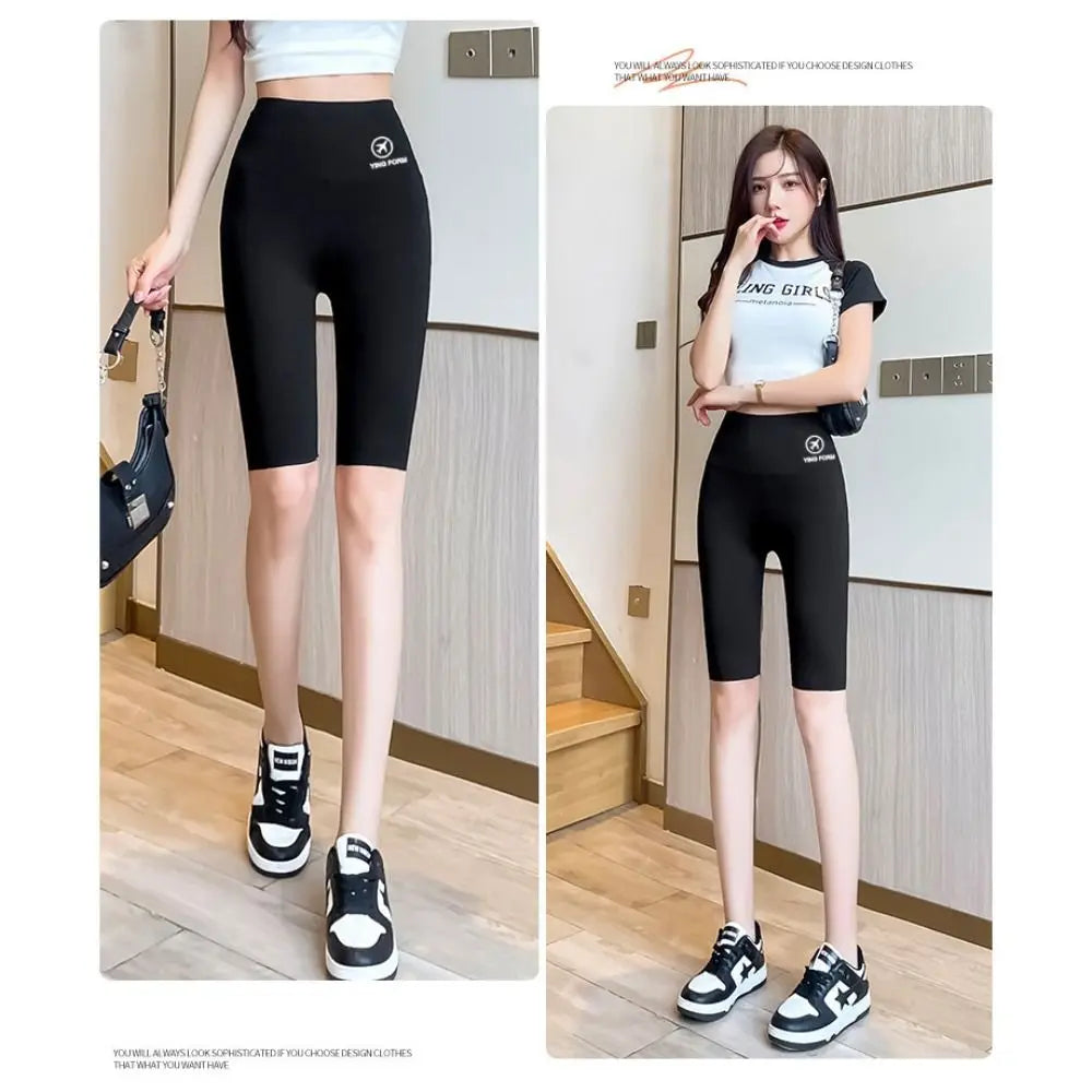 Tight Hip Lift Yoga Shorts Elastic Peach Butt Tummy Control Women Leggings Butt Lifter Breathable Biker Shorts Female