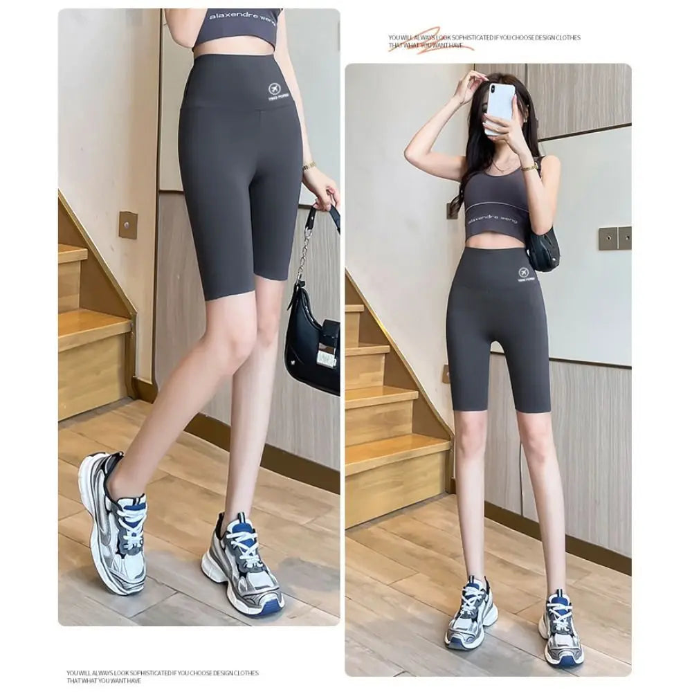 Tight Hip Lift Yoga Shorts Elastic Peach Butt Tummy Control Women Leggings Butt Lifter Breathable Biker Shorts Female