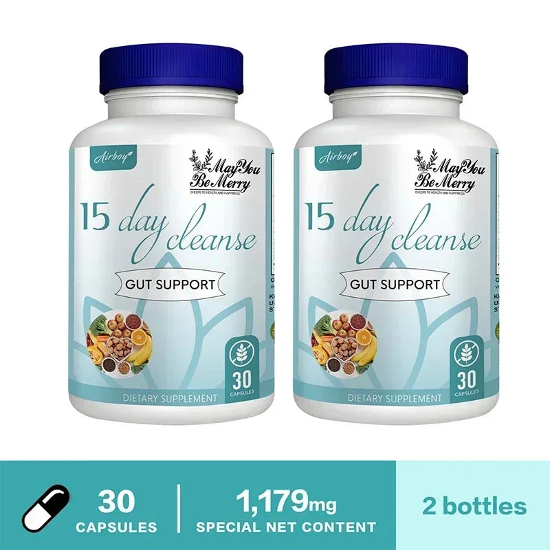 15 Day Cleanse and Detox - Supports Intestinal & Digestive Health, Relieves Bloating, Replenishes Energy, and Improves Immunity
