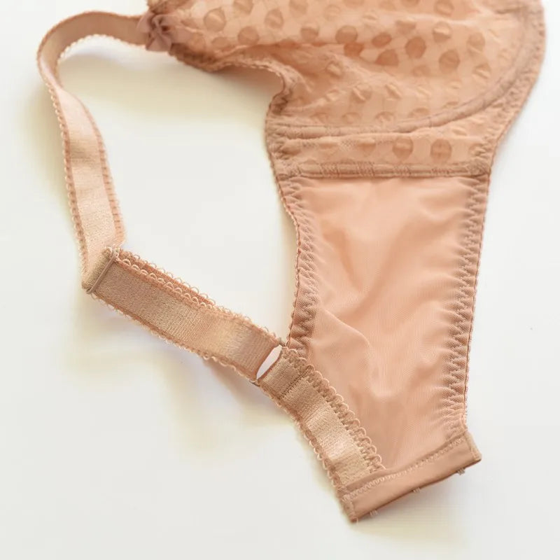 Lace Minimizer Bra Sexy Womens Ultra-thin Underwire Female Breathable Plus Size Unlined Lingerie 75 80 85 90 95 D E F G H I