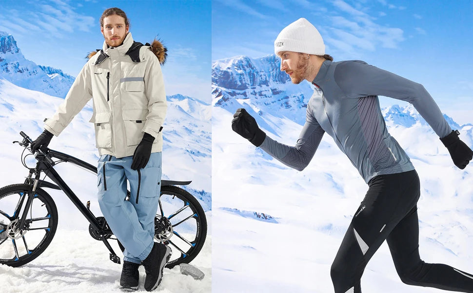 Ski Gloves Liners Thermal Warm Touch Screen Gloves ,Suit for Men &Women Cycling&Running Thin & Lightweight Winter Gloves