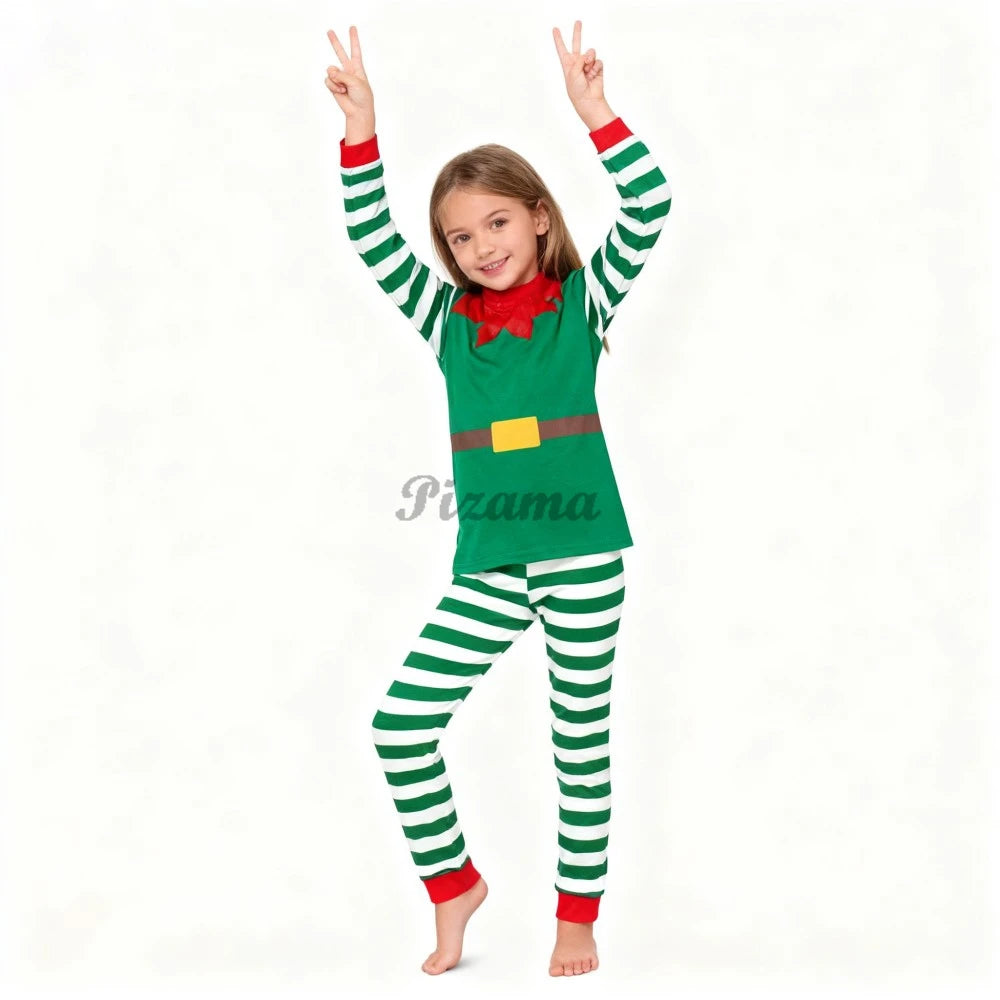 Kids Christmas Pajamas Sets Children's Santa Claus Striped Boys Pyjamas Girls Pijamas Nightwear Homewear Baby Christmas Pyjamas